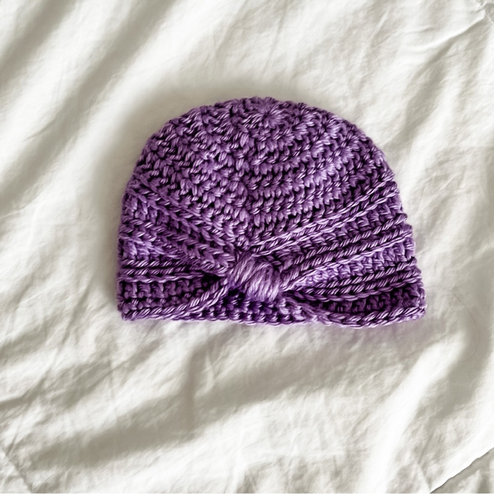5/$20 Crochet Purple Hat | Handmade | Preemie
